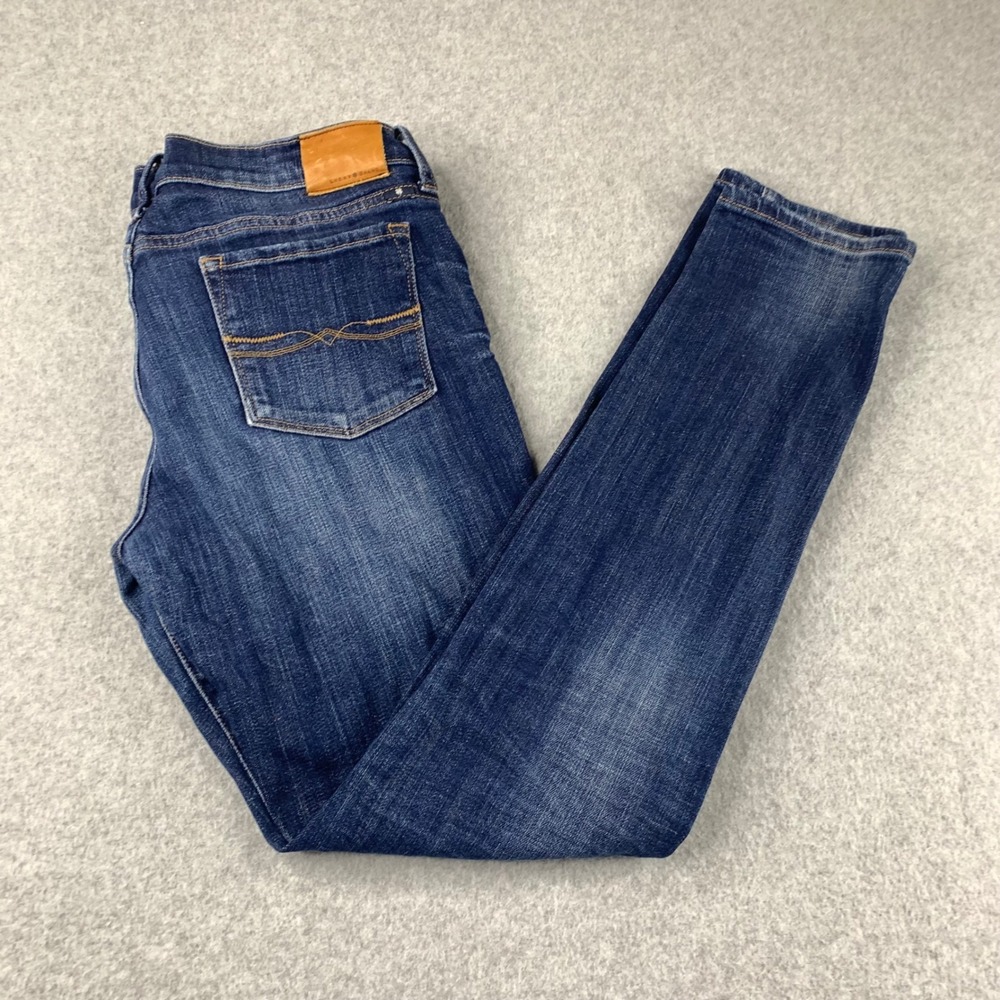 Lucky Brand Charlie Skinny Jeans Womens 8/29 Blue Dark Wash Mid Rise Denim